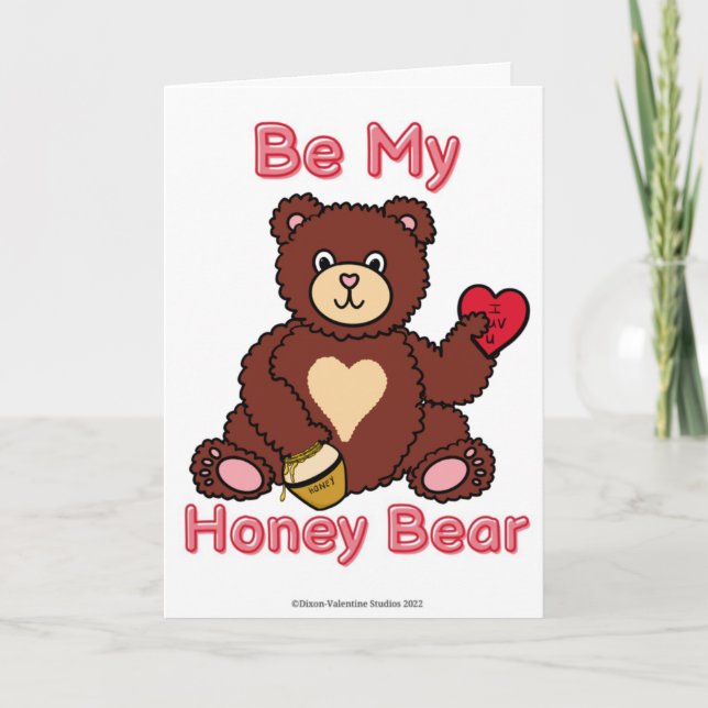 Honey Bear Carte Saint-Valentin (Devant)
