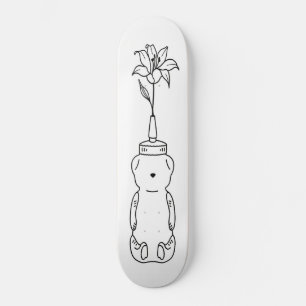 Honey Bear Deluxe Flower Whiteout Skateboard