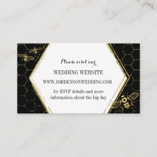 Honey Bee Black Gold Carte de site Web personnalis