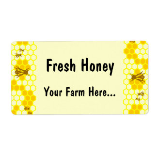 Honey Bee Honeypeb Étiquettes personnalisés
