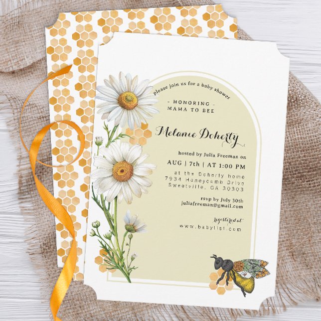 Honey Bee Mama à Bee Baby shower Invitation | Wil (Bee Baby Shower Invite)