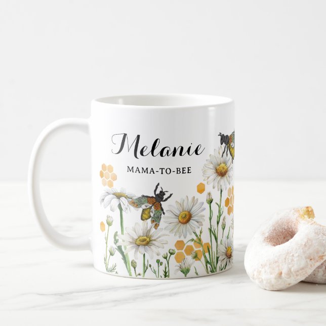 Honey Bee Mama to Bee Baby shower Mug | Bumblebee (Avec donut)