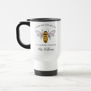 Honey Bee Professeur Appréciation Nom Voyage Mug