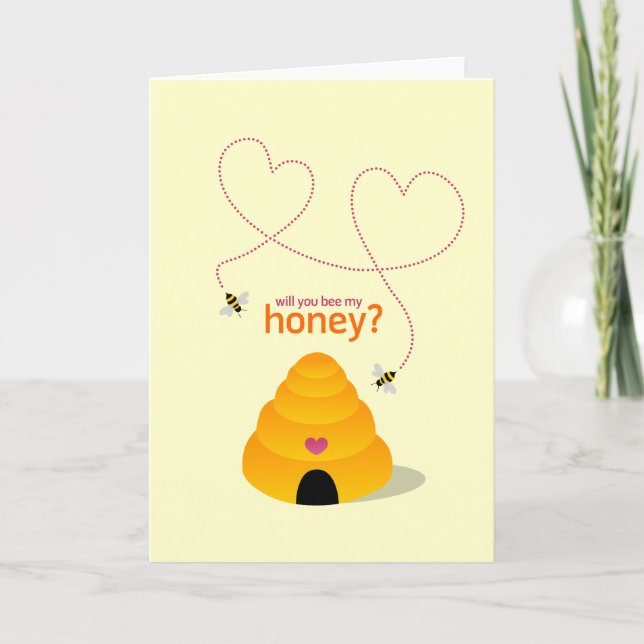 Honey Bees Carte Saint Valentin (Devant)