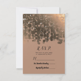 Honey Beige Champagne Golden Sparkle RSVP Répondre