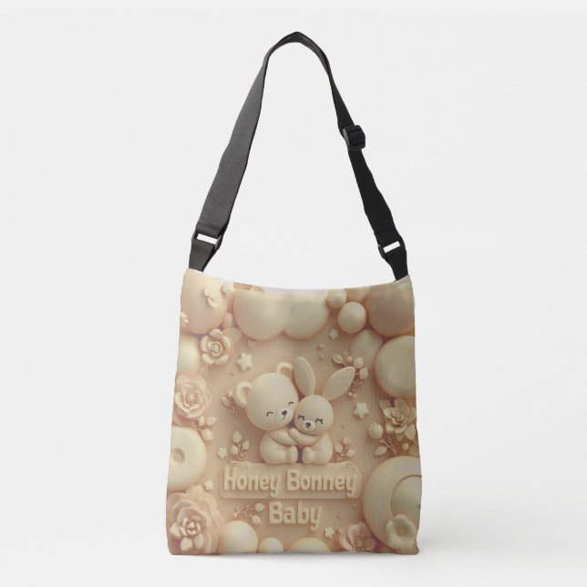 Honey Bonny Baby Cute Bear & Bunny Tote Bag (Devant)