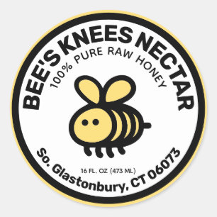 Honey Jar Étiquette Modern Cute Bee