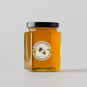 Honey Jar Étiquettes Honeybee Honeycomb Bee Apière