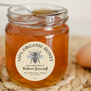 Honey Jar Étiquettes   Honeybee Honeypeb Food