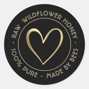 HONEY LID JAR ÉTIQUETTE - 100% PUR FABRIQUÉ PAR LE