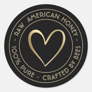 HONEY LID JAR ÉTIQUETTE - 100% PUR FABRIQUÉ PAR LE