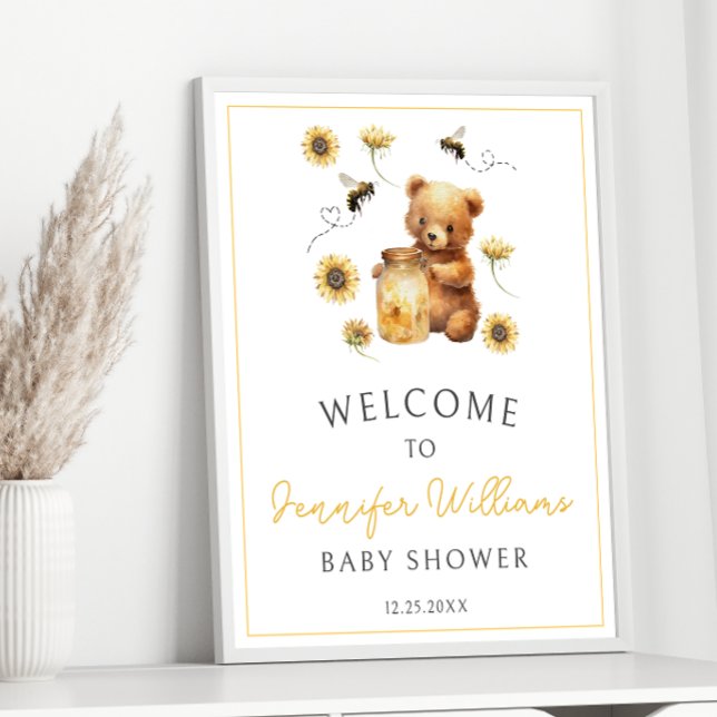 Honey maman à être ours Baby shower Affiche de bie (Créateur téléchargé)