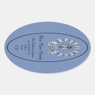 Honeybee Honey Jar Apiary Étiquette Miel pur cru