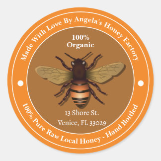Honeybee Honeypeb Bee Apiary Étiquettes d'affaires