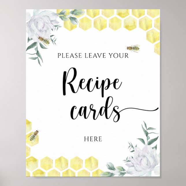 Honeycombs - Votre carte de recette ici poster (Devant)