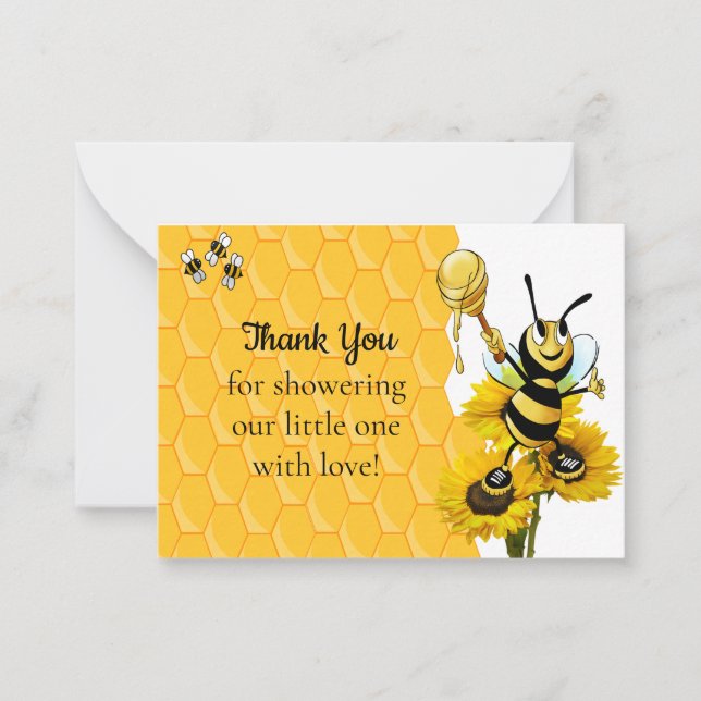 Honeypeb Honey Bee Merci Cartes (Devant)