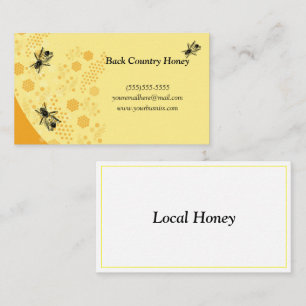 Honeypeb Honeybee Honey Bee Farm Carte de visite