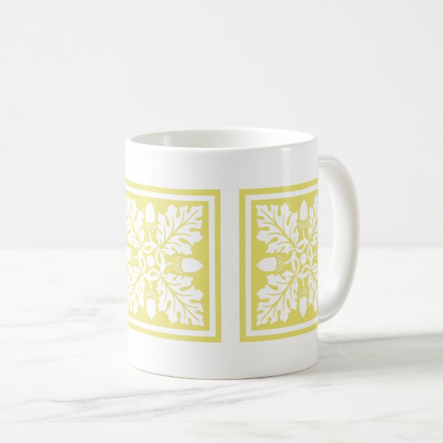 Honeysuckie Acorn and Leaf Tile Design Café Mug (Devant droit)