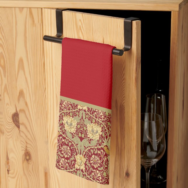 Honeysuckle William Morris Serviette de cuisine (Pliage en tiers)