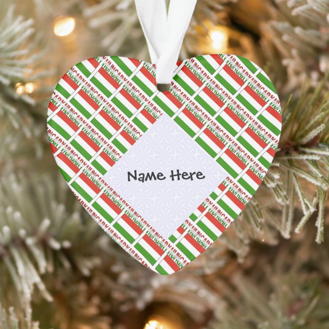 Hongrie et Hongrie Drapeau Carrelé Personnalisé (Arbre)