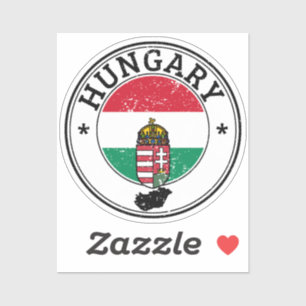 Hongrie Sceller Sticker Rond Drapeau Pour Portable