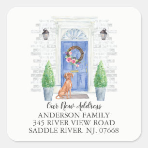 Hongrois Vizsla Porte Bleue Nouveau Étiquette d'ad