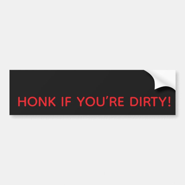 HONK IF YOU’RE DIRTY! BUMPER STICKER (Devant)