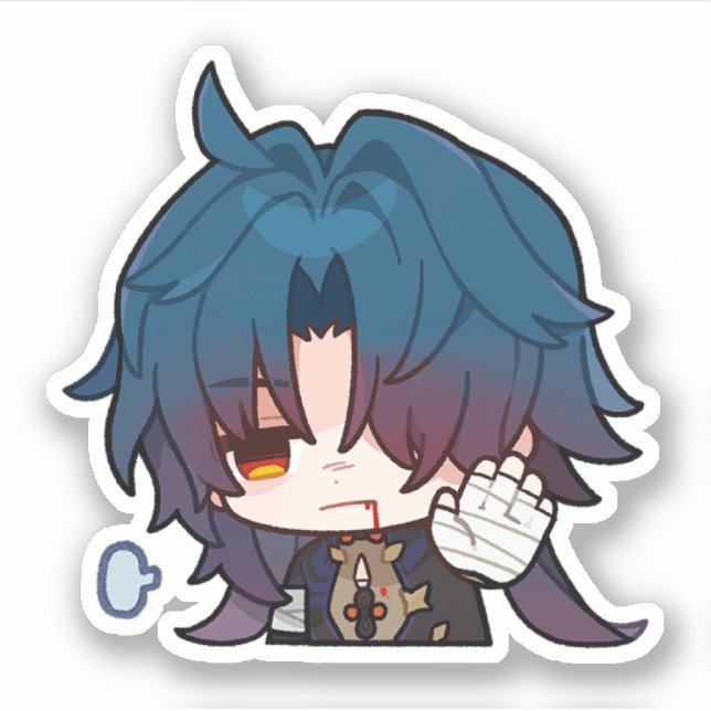 Honkai Star Rail Chibi Blade I'm Fine Sticker (Devant)