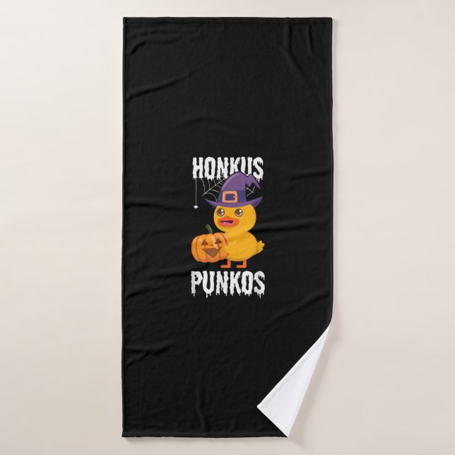 Honkus Ponkus Funny Duck Halloween Conception de s (Serviette de bain)