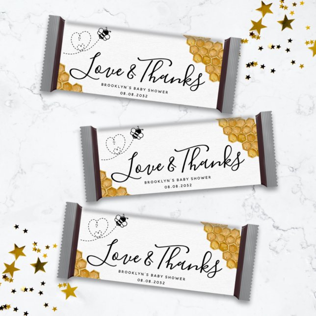 Honneur Bee Baby shower Candy Bar Wrapper (Créateur téléchargé)