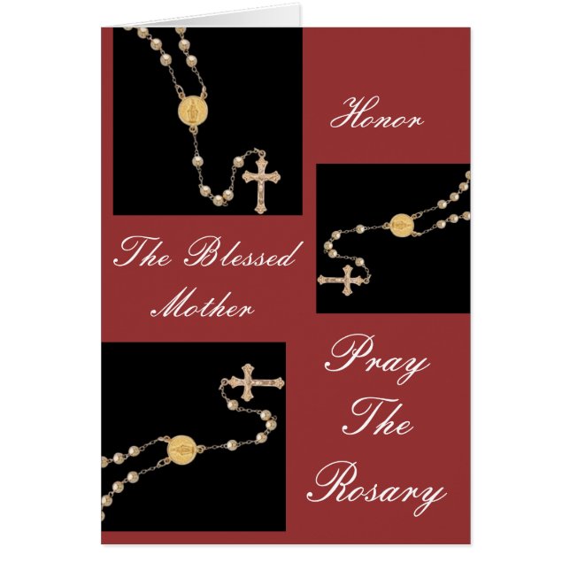 HONNEUR LA MÈRE BÉNÉFICIÉE PRIE LE ROSARY (Devant)