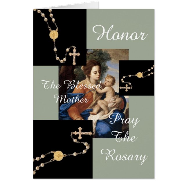HONNEUR LA MÈRE BÉNÉFICIÉE PRIE LE ROSARY (Devant)