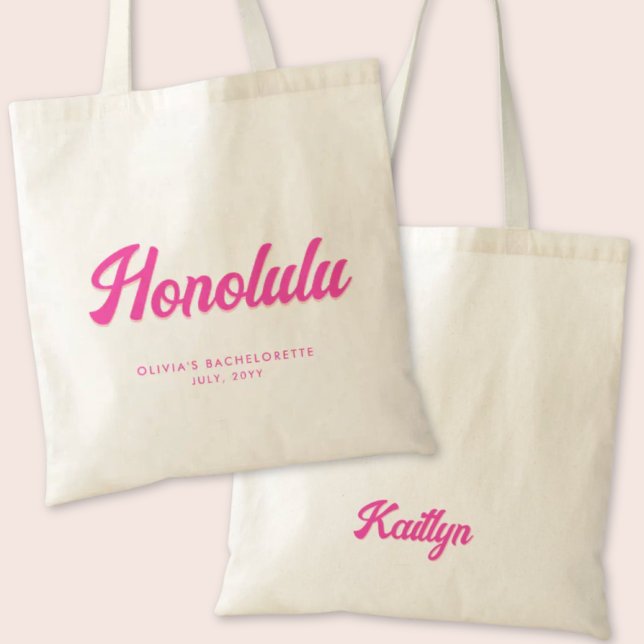 Honolulu Bachelorette Party Sac fourre-tout person (Honolulu Bachelorette Party Tote Bag)
