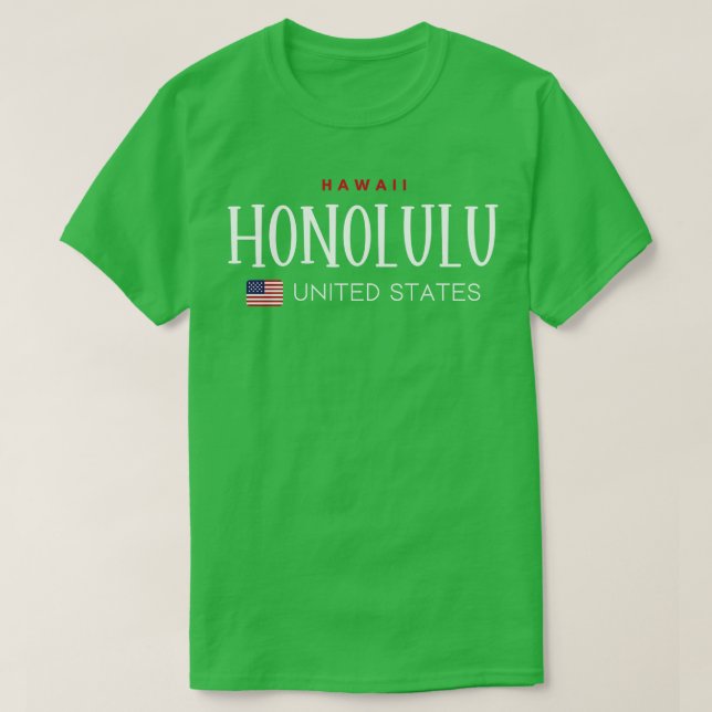 Honolulu Hawaii États-Unis TShirt 1 (Design devant)
