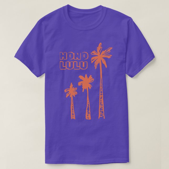 Honolulu Hawaii Palms TShirt (Design devant)