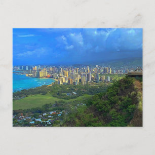 Honolulu, Hawaii Skyline #1 Carte postale