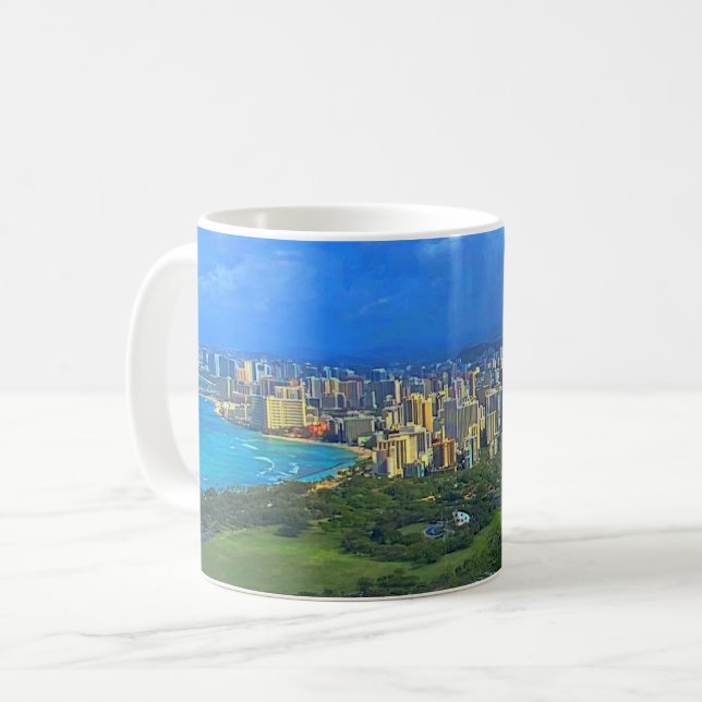 Honolulu, Hawaii Skyline #1 Mug (Devant gauche)
