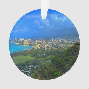 Honolulu, Hawaii Skyline #1 Ornement