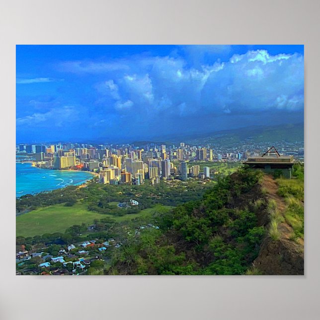 Honolulu, Hawaii Skyline #1 Poster (Devant)