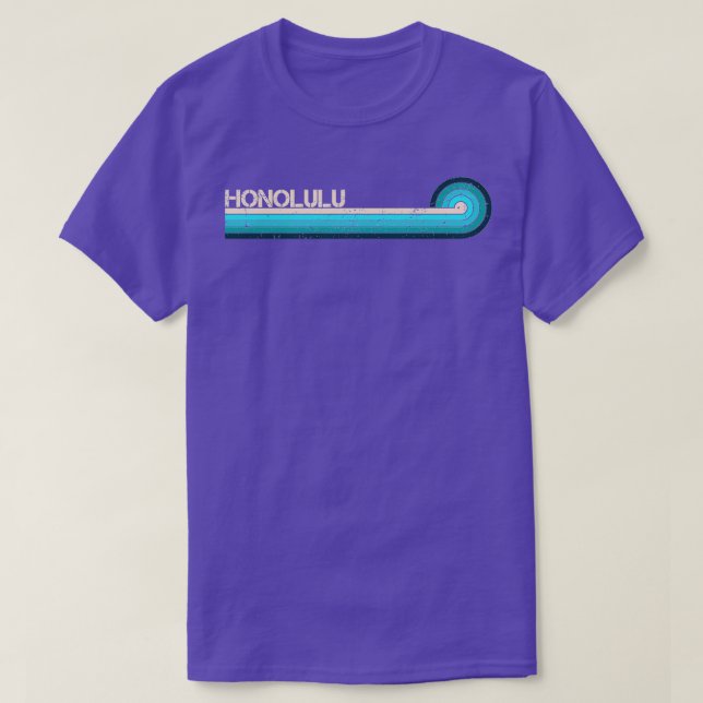 Honolulu Retro Stripes TShirt (Design devant)