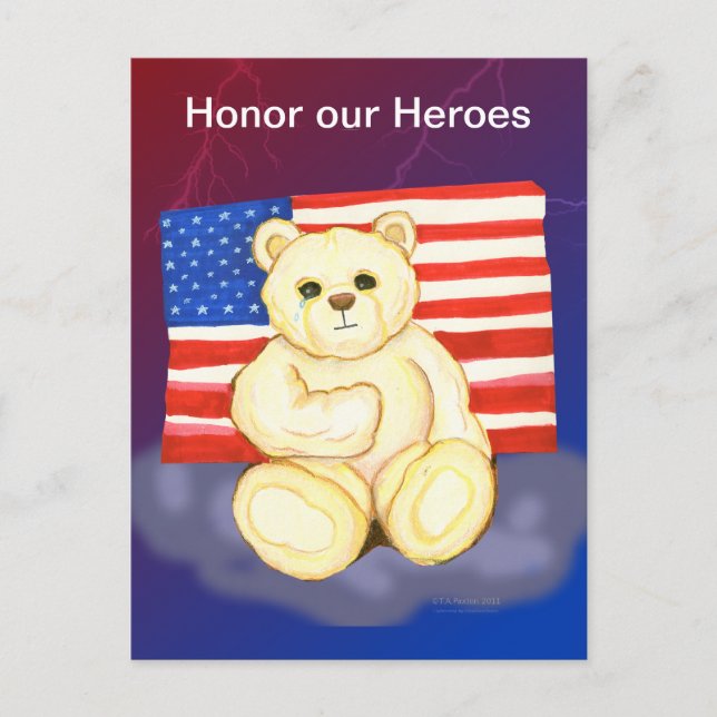 Honorer notre carte postale Héros Teddy (Devant)