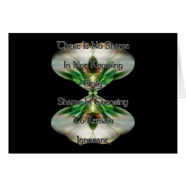 Honte et ignorance (Devant horizontal)