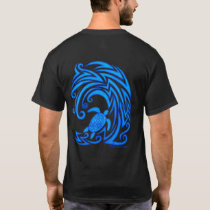 Honu hawaïen n ondule le T-shirt de tribal de