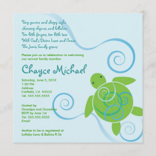 Honu se lance avec une invitation au Baby shower p
