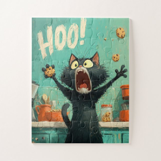 HOO ! Cookie Cat - Drôle Puzzle de cuisine (Vertical)