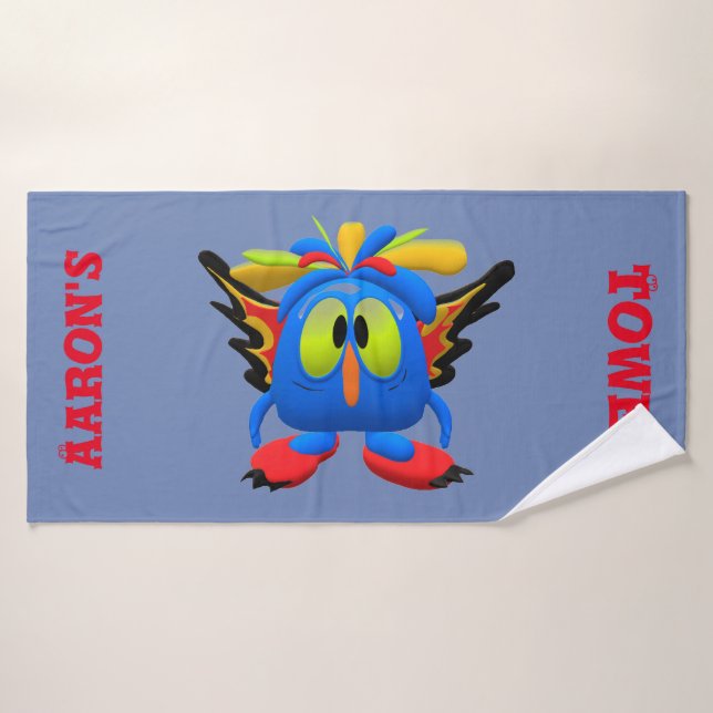 Hoo Owl Bird Monster Caractère (Serviette de bain)