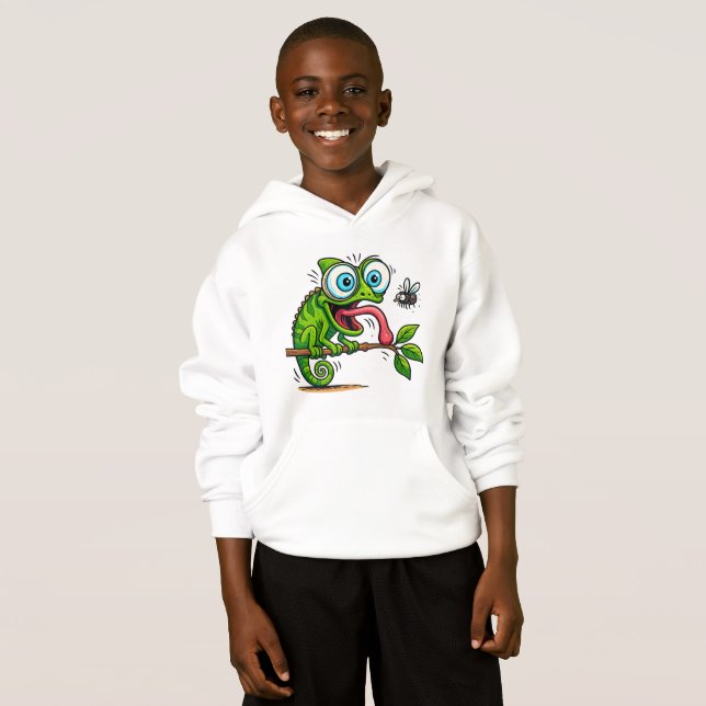 Hoodie "Epic Donut" Grenouille pour garçons - Dess (Devant entier)