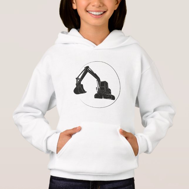 Hoodie pull-over de fille avec image de drague (Devant)