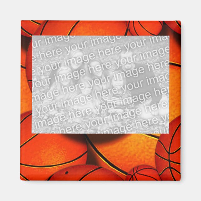 HOOPS : Aimant photo de basket (Devant)