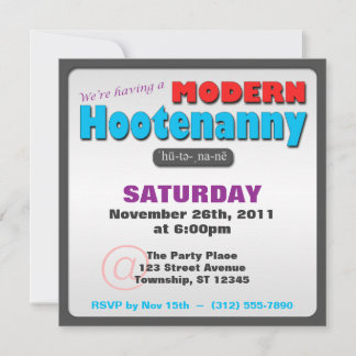 Hootenanny Carré Invitations